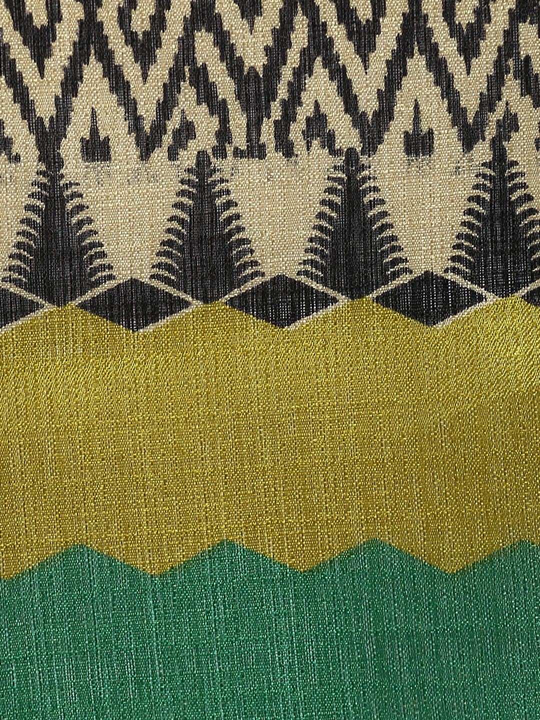 Saree mall Cream-Coloured & Green Printed Dupatta