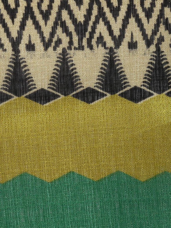 Saree mall Cream-Coloured & Green Printed Dupatta