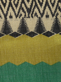 Saree mall Cream-Coloured & Green Printed Dupatta