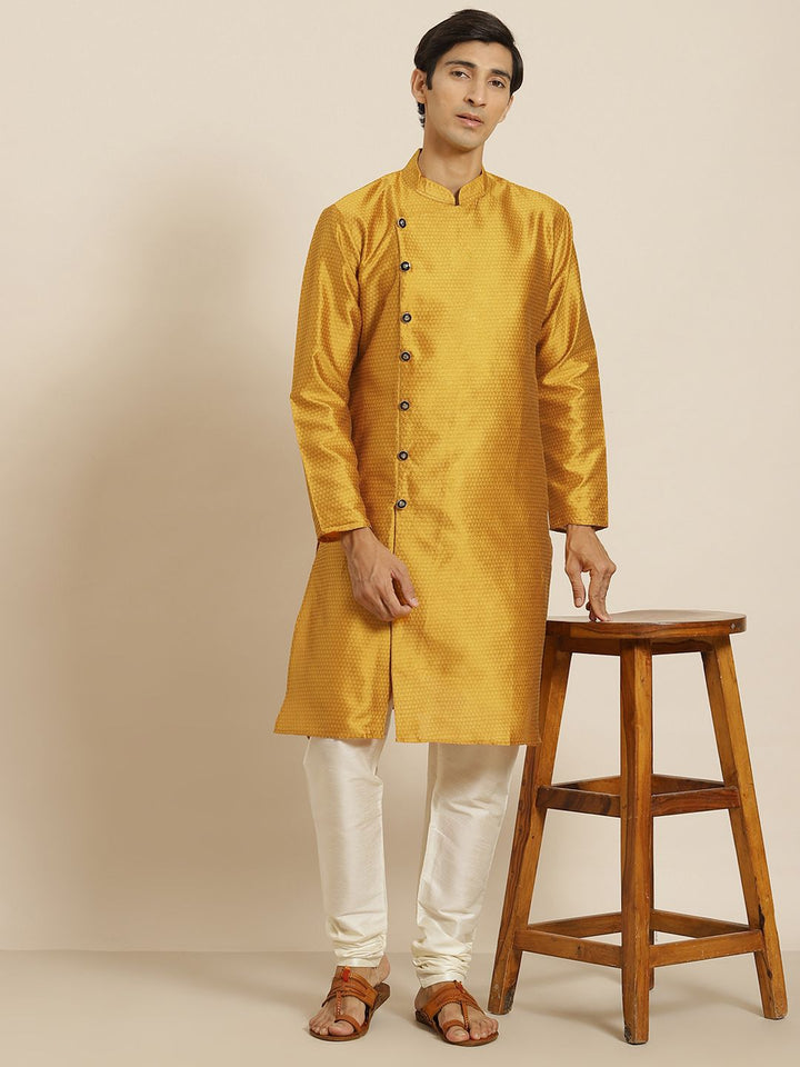 SOJANYA Kurta Kuning Mustard Lelaki