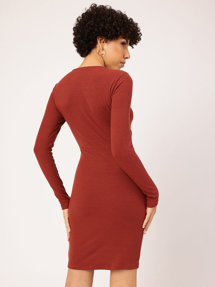 DressBerry Curve Appeal Ribbed Bodycon Dress