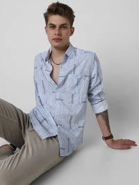 VASTRADO Men Classic Slim Fit Floral Opaque Printed Casual Shirt