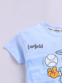 Happy Faces Kids Boys Garfield Printed Pure Cotton T-Shirt
