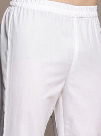 House of Pataudi Men Jashn Ethnic Motifs Yoke Design Zari work Kurta With Trousers