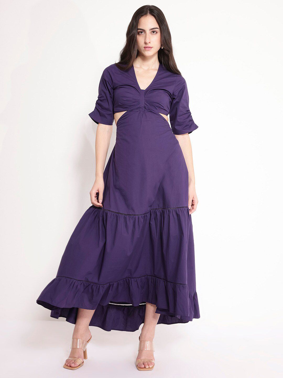Rareism Cut Out Maxi Dress