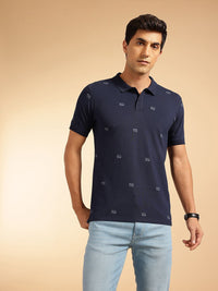 French Connection Brand Logo Printed Polo Collar T-shirt
