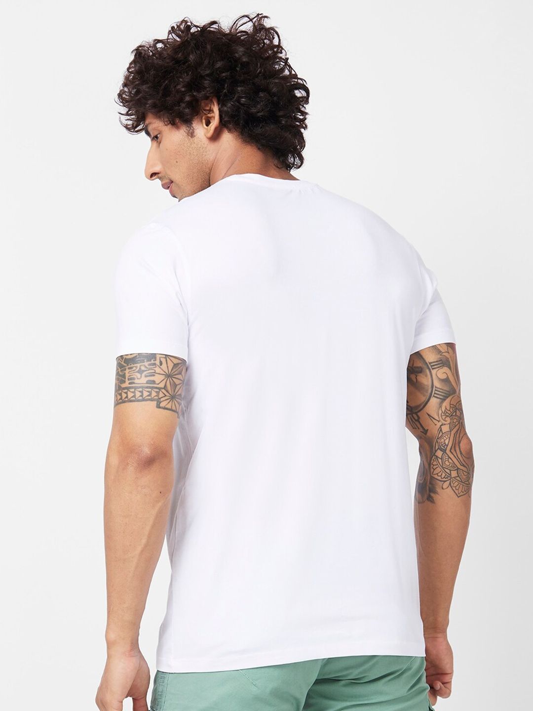 SPYKAR Typography Printed Slim Fit T-shirt