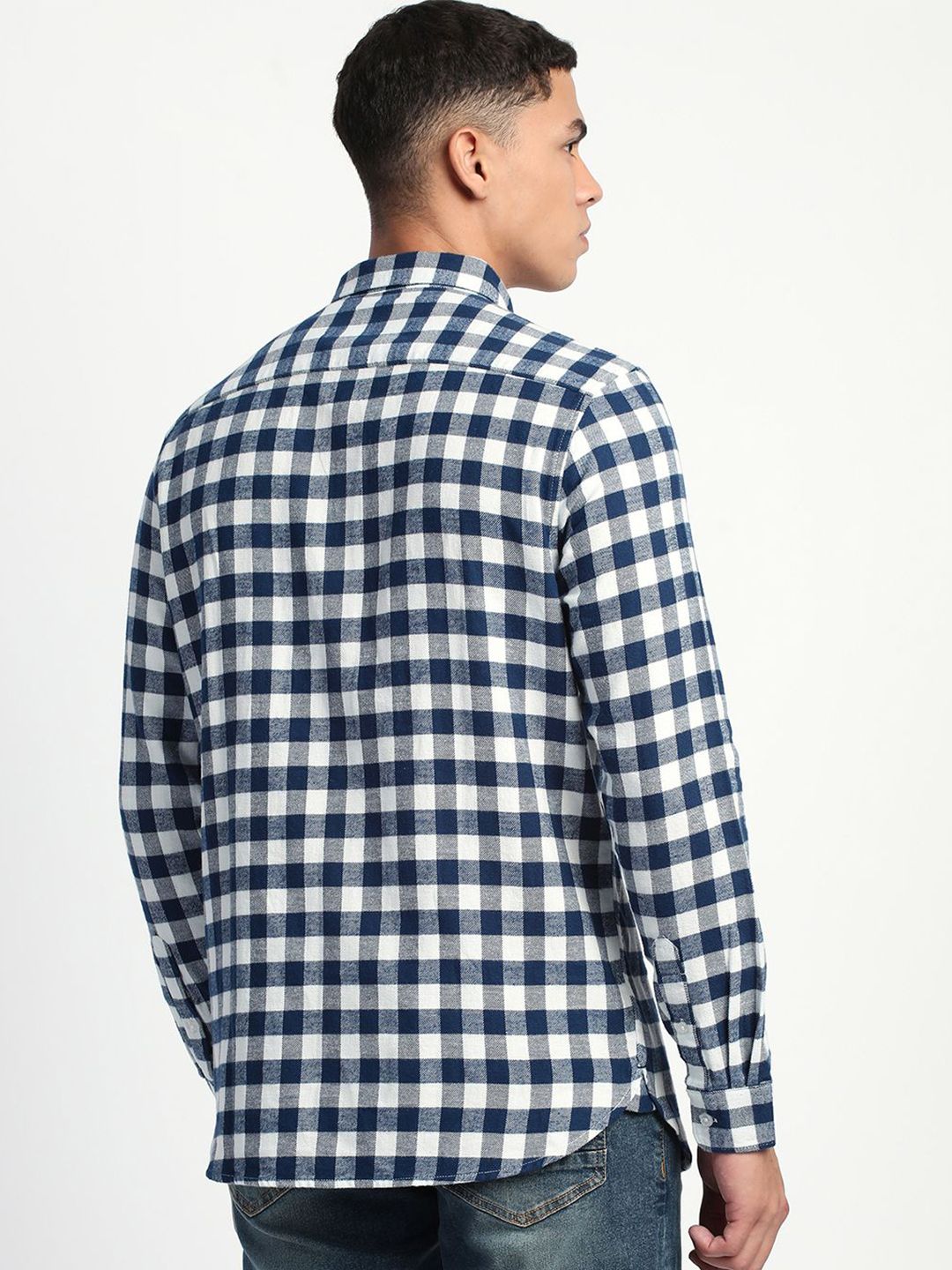 THE BEAR HOUSE Men Slim Fit Buffalo Checks Opaque Checked Casual Shirt