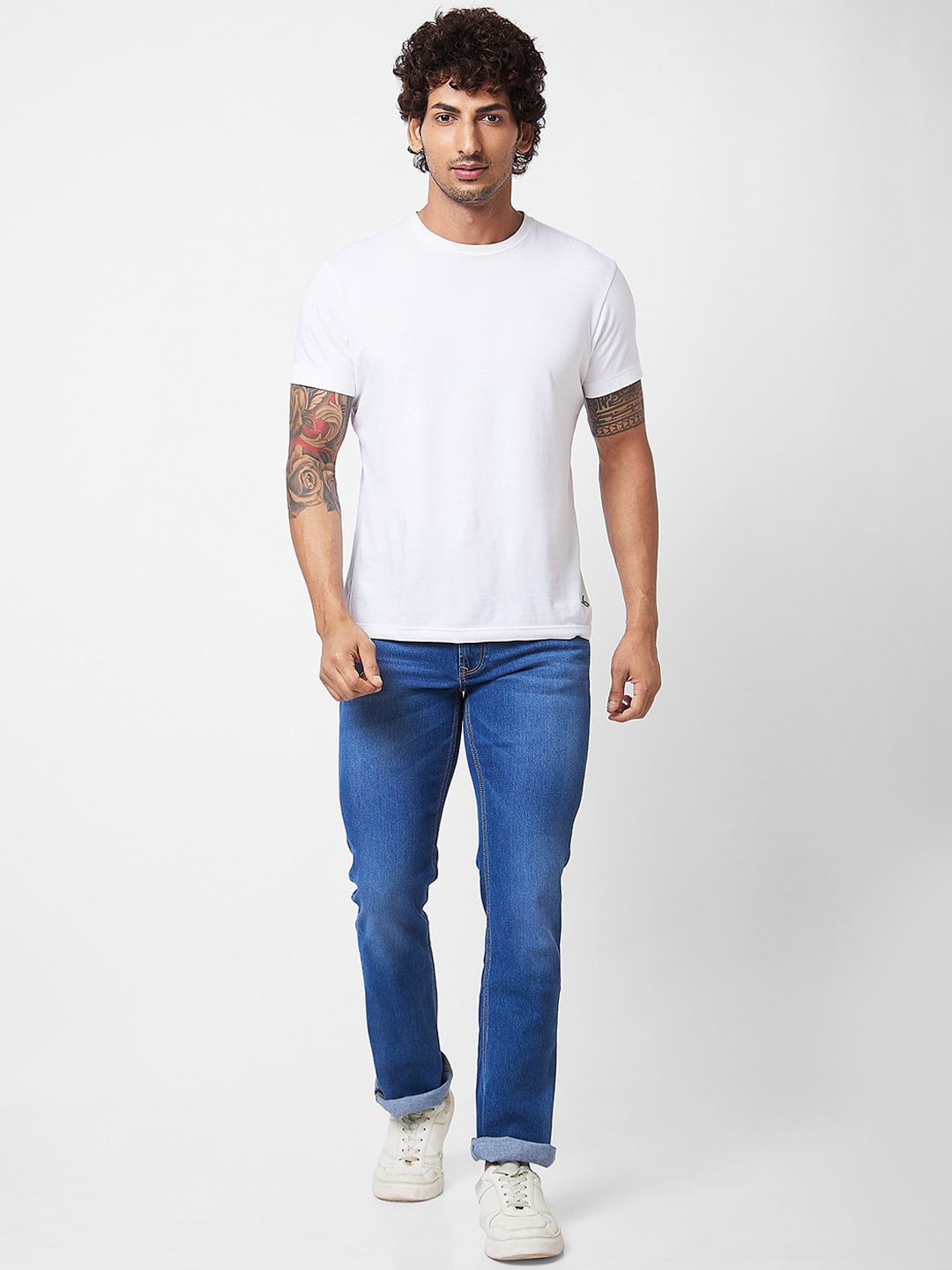 SPYKAR Men Mid-Rise Bootcut Light Fade Stretchable Jeans