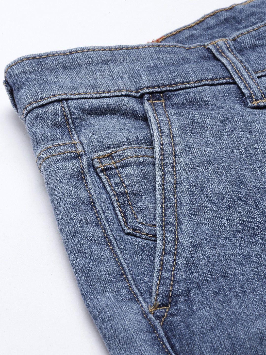 The Indian Garage Co Men Blue Slim Fit Light Fade Stretchable Jeans