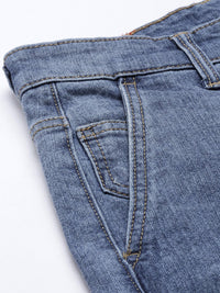 The Indian Garage Co Men Blue Slim Fit Light Fade Stretchable Jeans