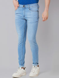 Park Avenue Men Clean Look Slim Fit Low-Rise Light Fade Jeans