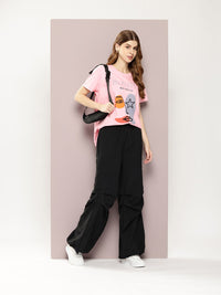 DILLINGER Women Graphic Printed Boxy T-shirt