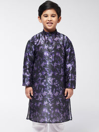SOJANYA Boys Navy Blue Printed Kurta