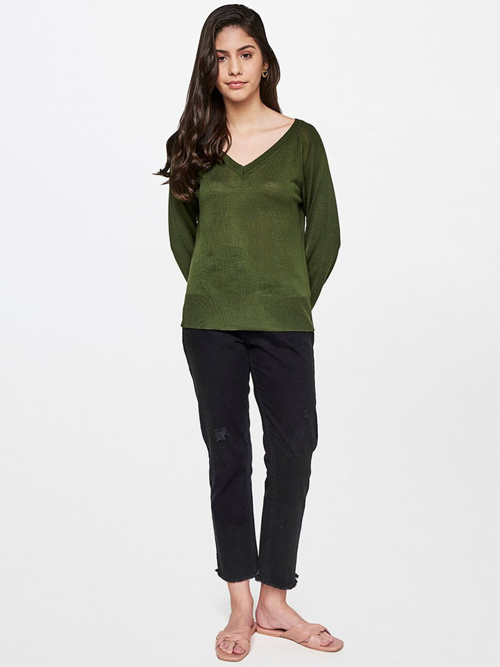 AND Women Black Mom Fit Trousers