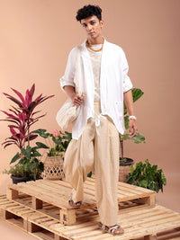 Garasi India Co Longline Pure Cotton Open Front Shrug