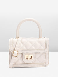 DressBerry Quilted Structured Satchel Bag