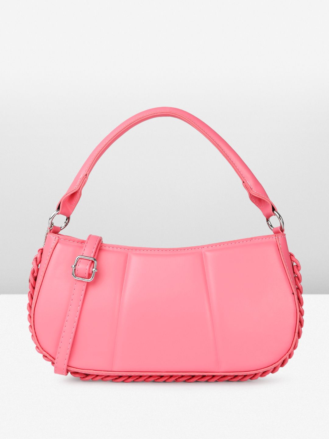 DressBerry Geometric Self Design Structured Handheld Bag