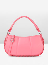 DressBerry Geometric Self Design Structured Handheld Bag