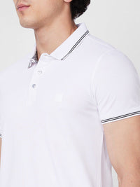 SPYKAR Polo Collar Short Sleeves Cotton Slim Fit T-shirt