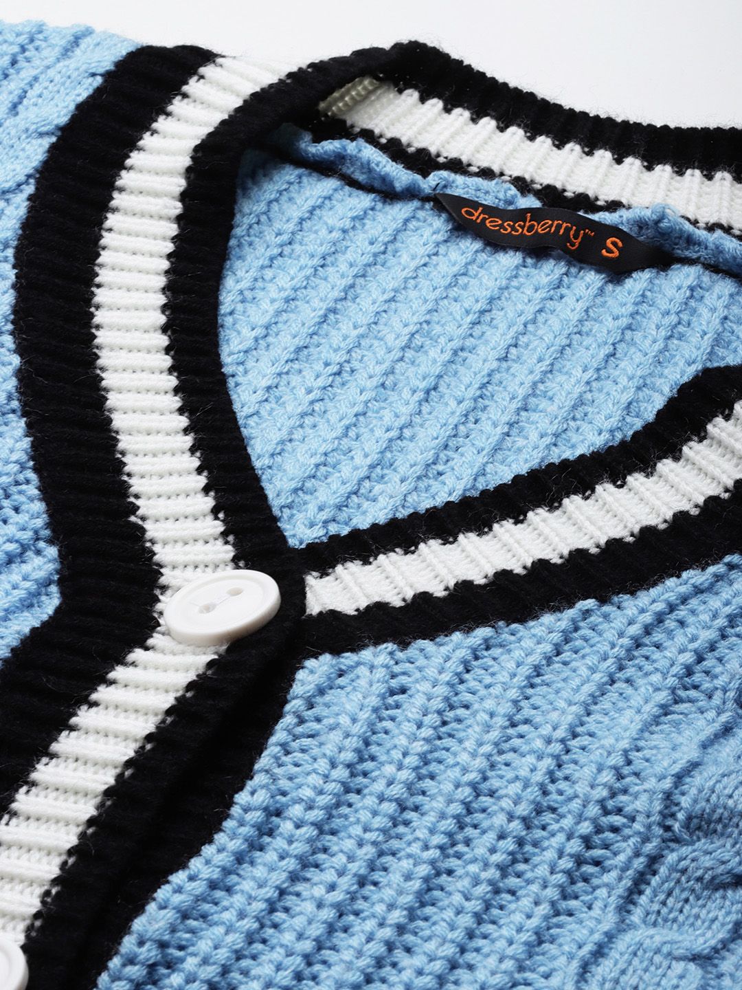 DressBerry Women Cable Knit Acrylic Cardigan