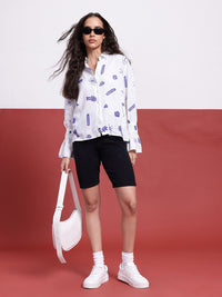 DressBerry Indie Printed Shirt Style Top