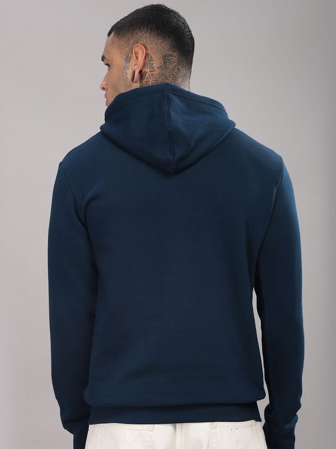ADRO Lelaki Graphic Printed Hod Cotton Pullover Sweatshirt