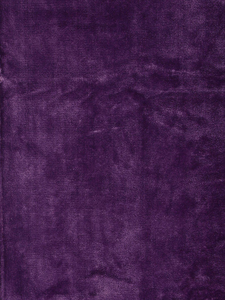 BOMBAY DYEING Fidelis Purple Mild Winter 284 GSM Double Bed Blanket