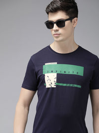 SPYKAR Printed Pure Cotton Slim Fit T-shirt