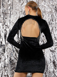 STREET 9 Black Velvet Sheath Dress