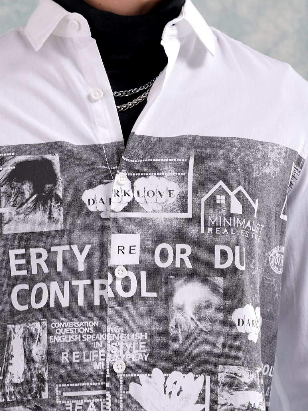 The Indian Garage Co Slim Fit Graphic Printed Pure Cotton Casual Shirt
