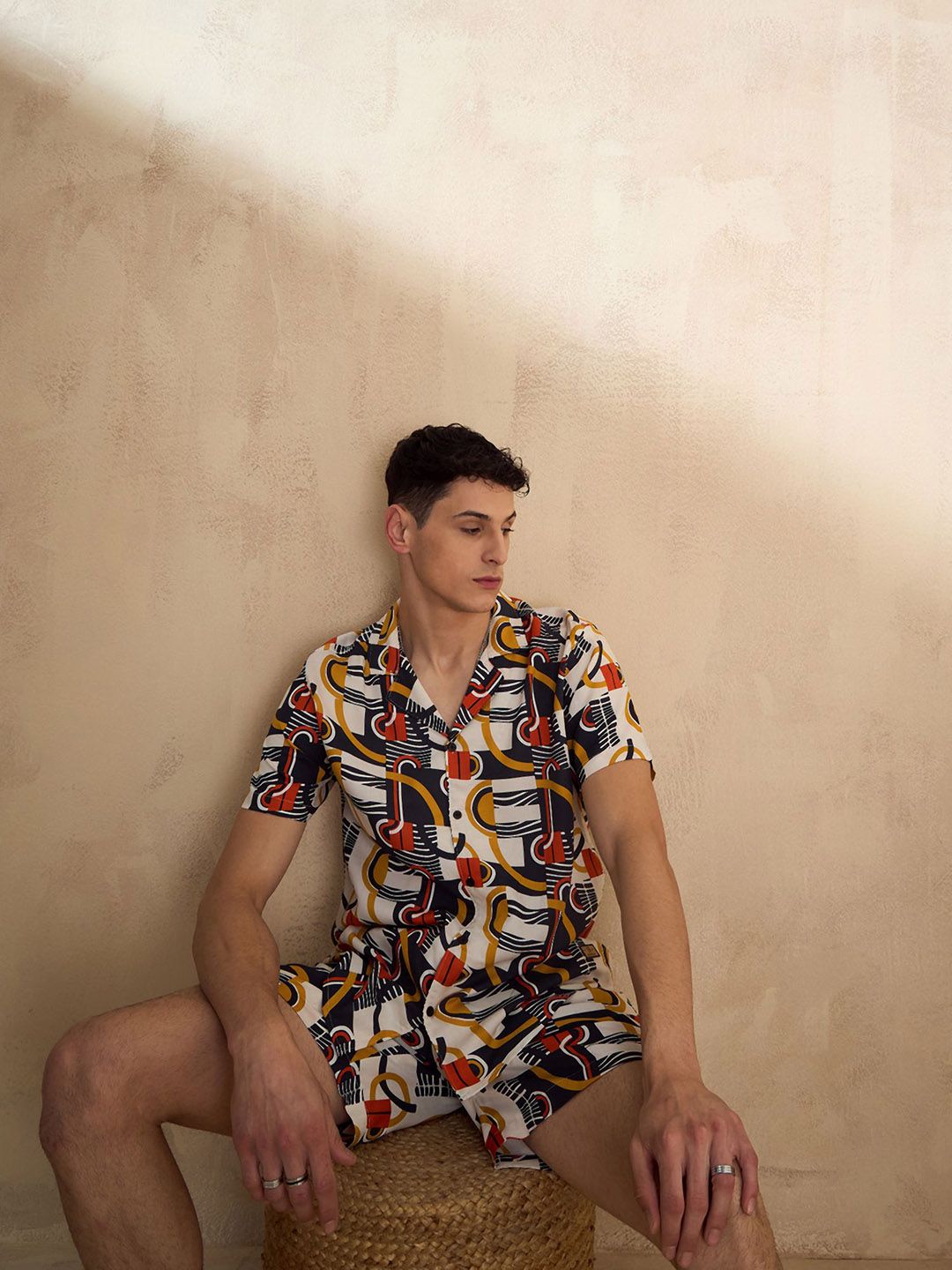 DENNISON Abstract Printed Oversized Co Ords Set