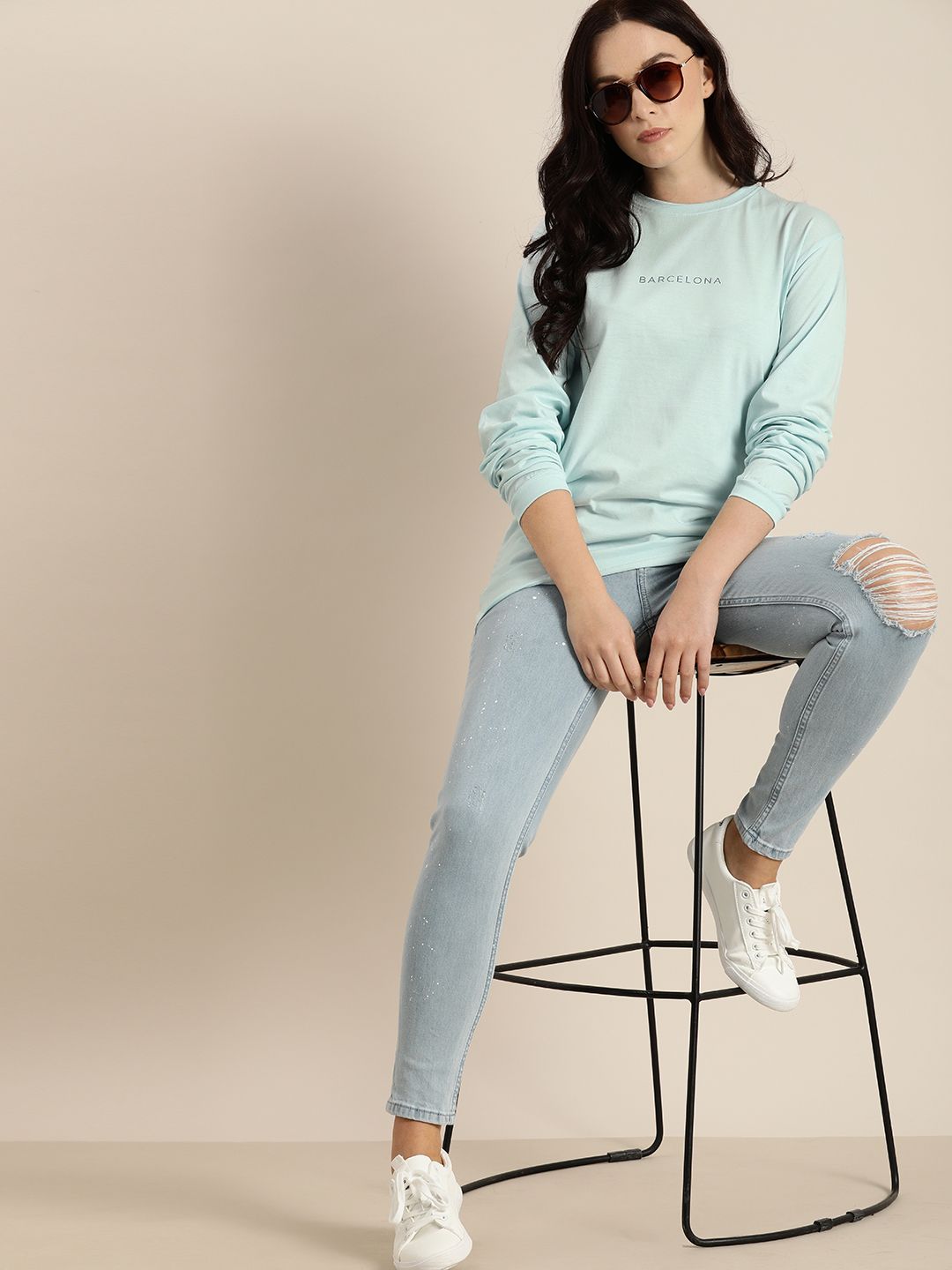 DILLINGER Pure Cotton Printed Round Neck Oversized T-shirt