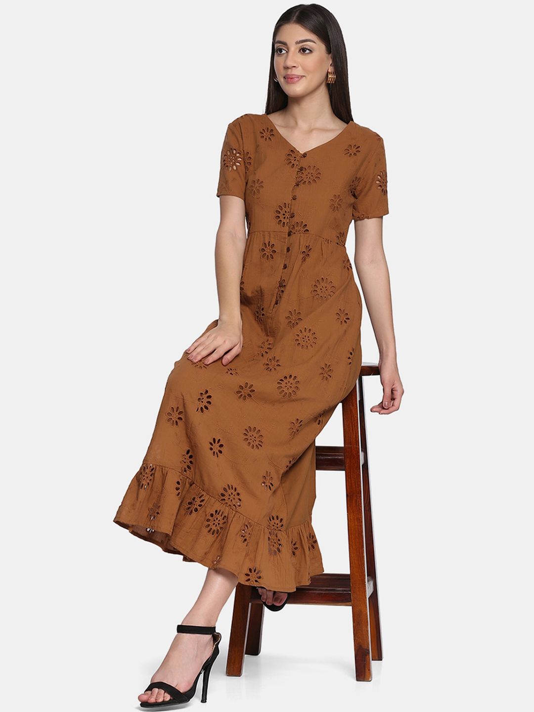 KALINI Women Ethnic Motifs Thread Work Indie Prints Kurta