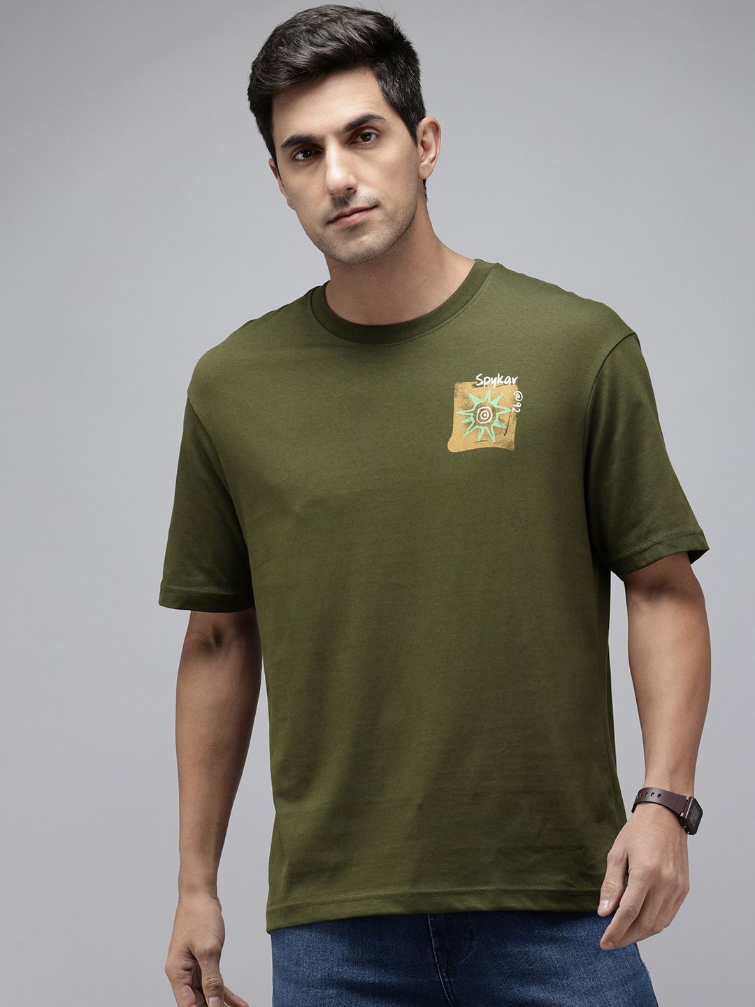 SPYKAR Typography Printed T-shirt