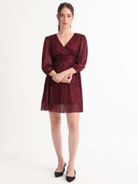 RAREISM V-Neck Fit & Flare Dress