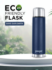 Pexpo Flamingo Blue ISI Certified Thermosteel Hot & Cold Insulated Water Bottle 1L