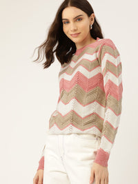 DressBerry Women Chevron Acrylic Pullover