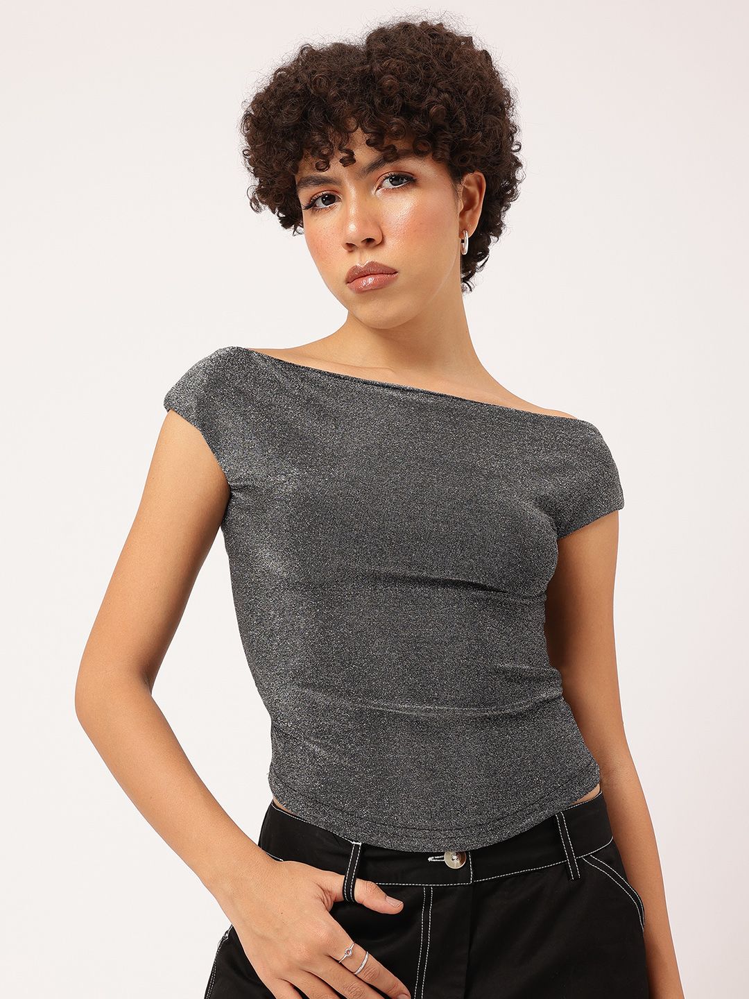 DressBerry Disco Bling Fitted Top