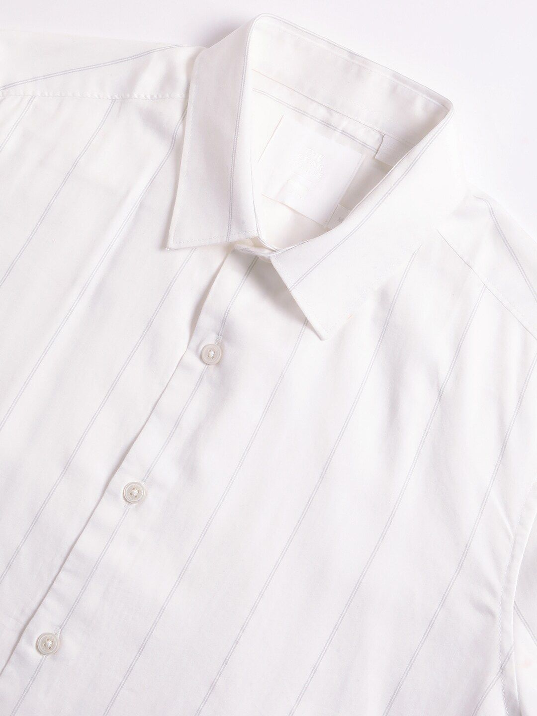 THE BEAR HOUSE Slim Fit Striped Spread Collar Cotton Shirt