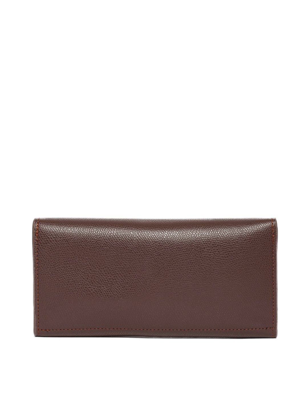 Lino Perros Women Brown Solid Three Fold Wallet