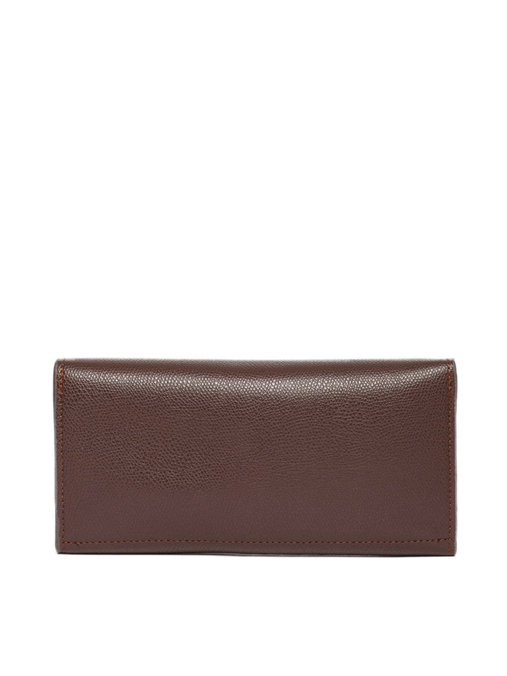 Lino Perros Women Brown Solid Three Fold Wallet