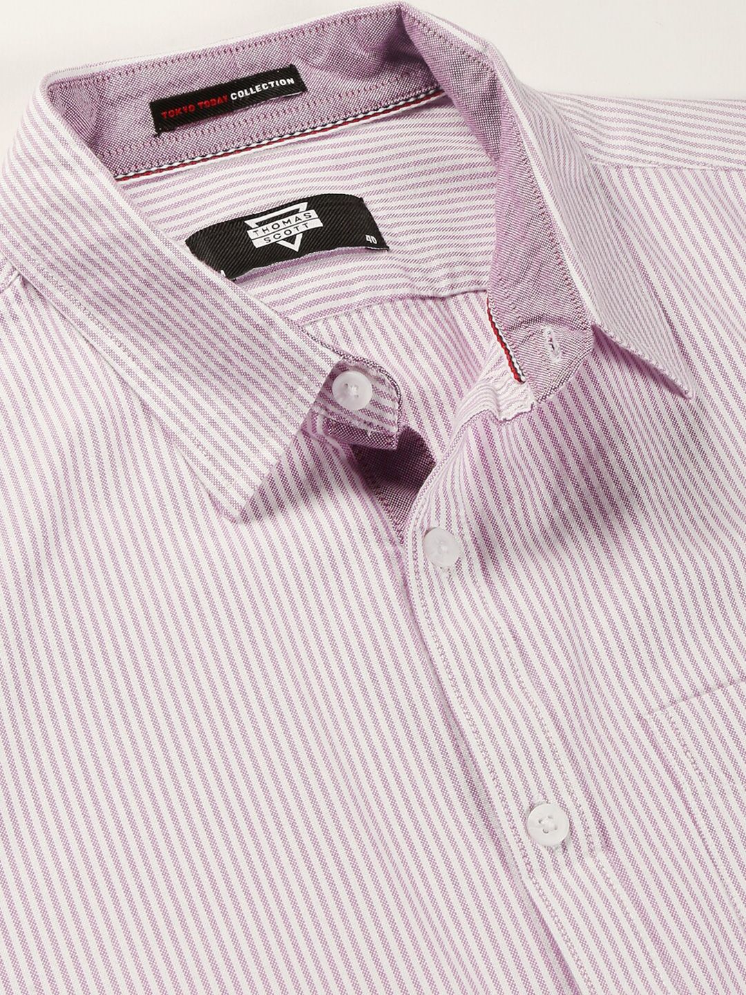 Thomas Scott Men Purple Smart Slim Fit Opaque Casual Shirt