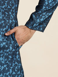SOJANYA Men Silk Blend Woven Design Kurta