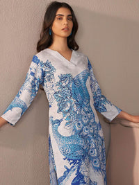 Indo Era Women Floral Printed Regular Kurta with Trousers