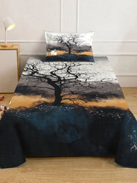 Moda Rapido X KLOTTHE White & Black 400 TC Single Bedsheet with 1 Pillow Covers