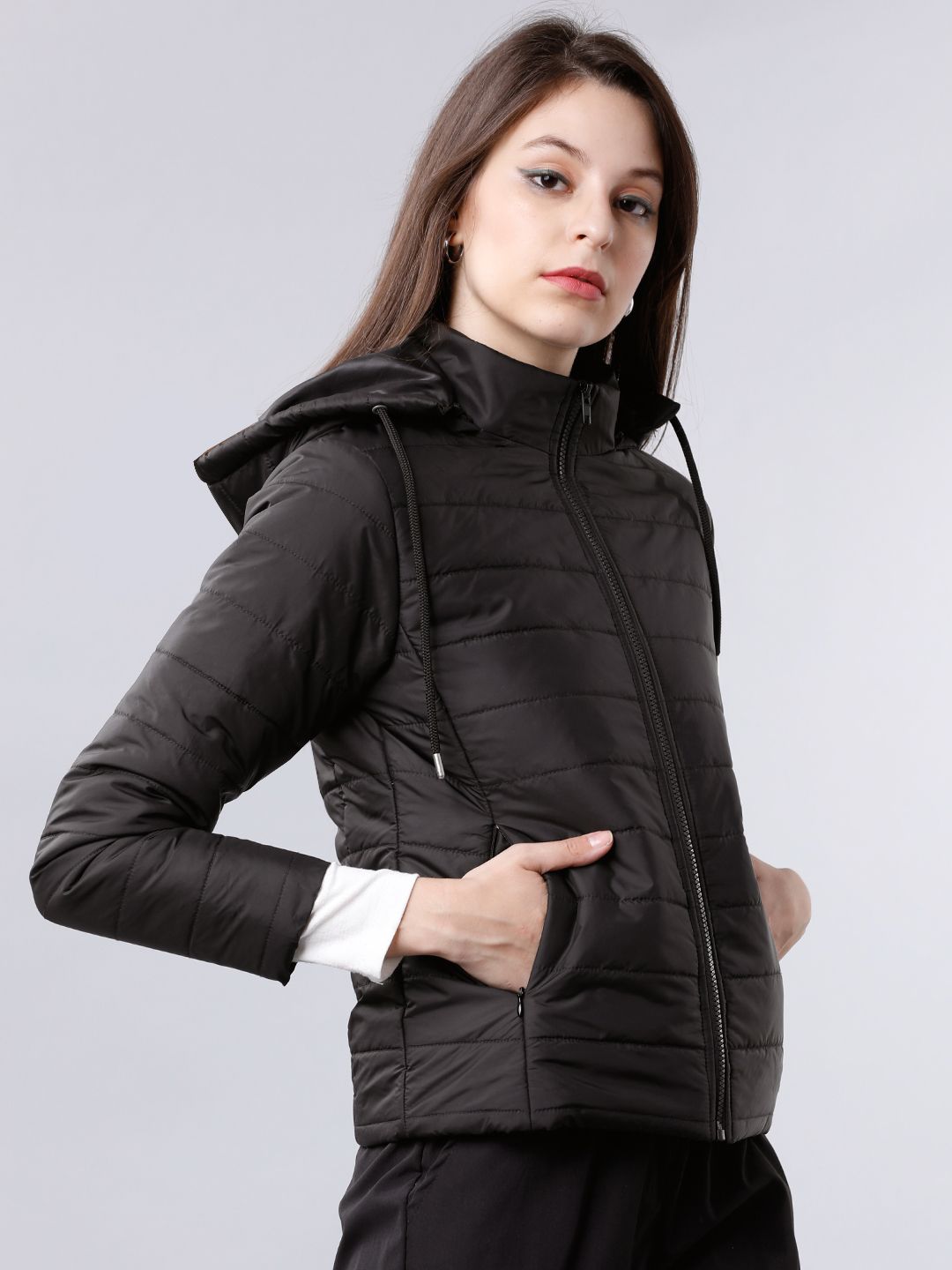 Tokyo Talkies Women Black Solid Jacket