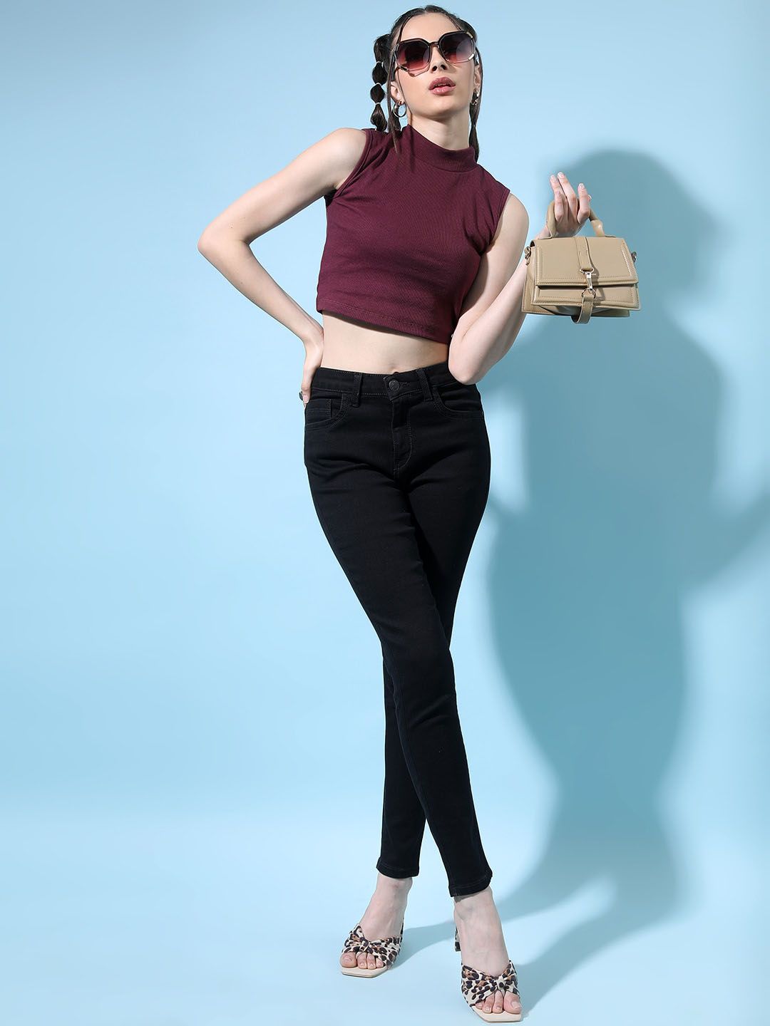 Tokyo Talkies Women Slim Fit Mid-Rise Stretchable Jeans