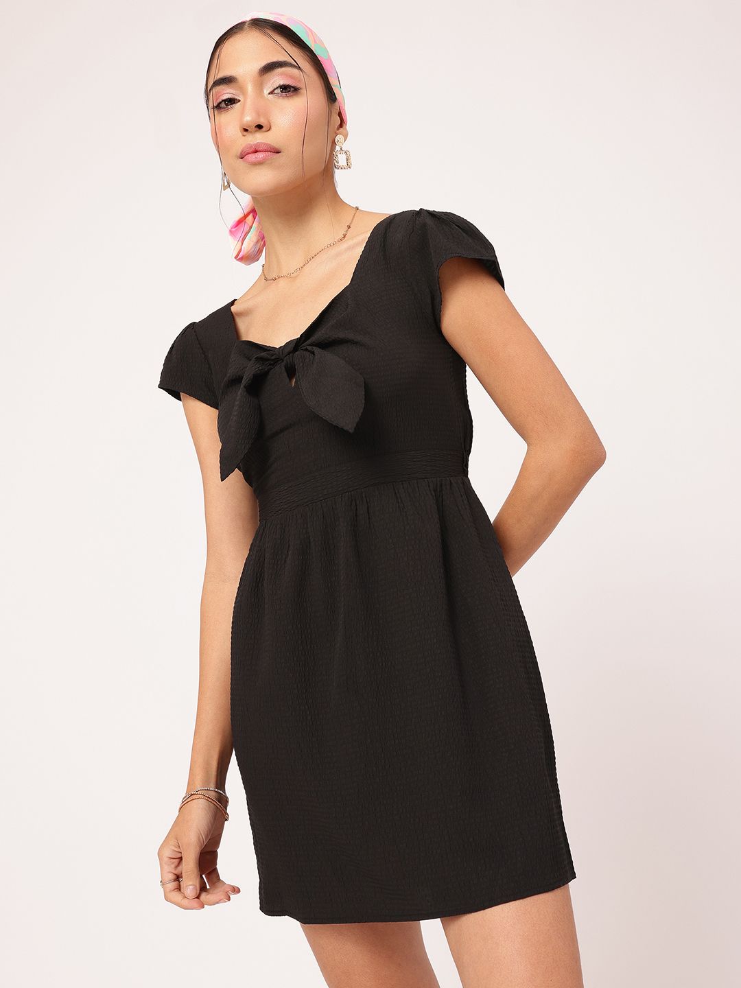 DressBerry Seersucker A-Line Dress