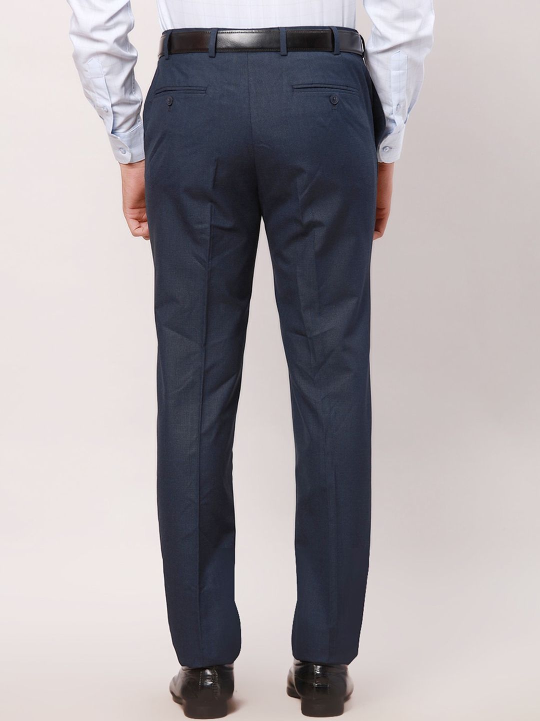Raymond Men Checked Slim-Fit Formal Trousers